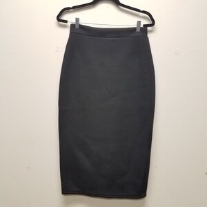 Black pencil cut skirt